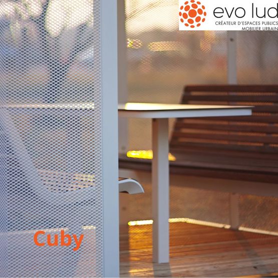 Abri pour espaces publics et urbains | CUBY - EVO LUD