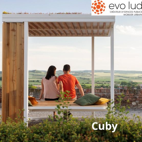 Abri pour espaces publics et urbains | CUBY - produit présenté par EVO LUD