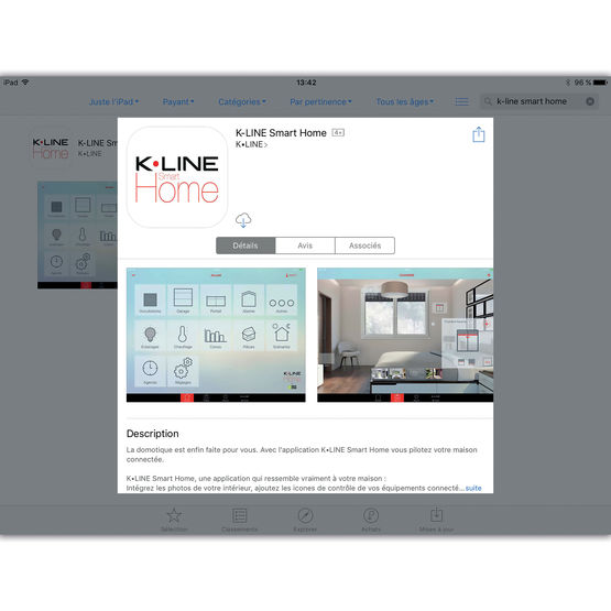 Application de pilotage à distance des équipements connectés de la maison | K•LINE Smart Home - produit présenté par K-LINE
