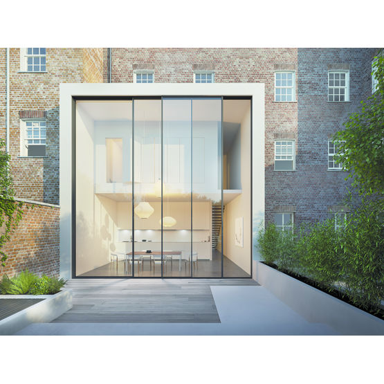 Baie vitrée coulissante très grande hauteur et largeur SOLARLUX ALUMINIUM SYSTEME GMBH