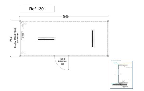 Base de vie modulaire d&#039;occasion 1301 - 15 m² | Cougnaud - produit présenté par DELTAMOD