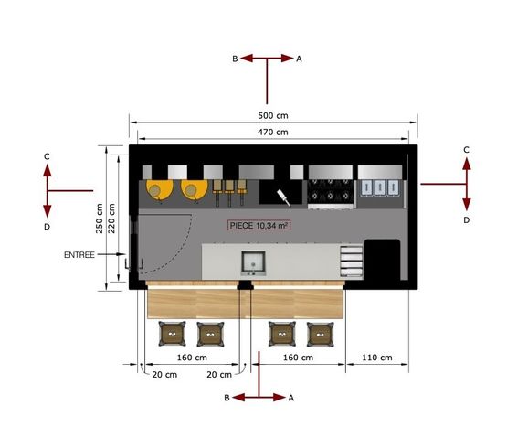  Box, stand ou chalet de foire 25 m² – Kit prêt à monter - Spécial Export | BATI-FALAB - Préfabriqués temporaires et structures modulaires pour l'évènementiel