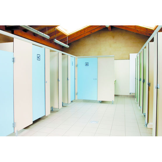 Cloisons de cabines sanitaires en stratifié massif | Cabines sanitaires