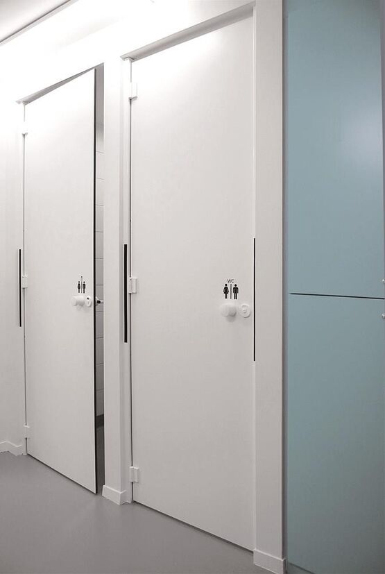  Cloisons sanitaires Porte en niche en stratifié compact 13mm - Cloisonnettes