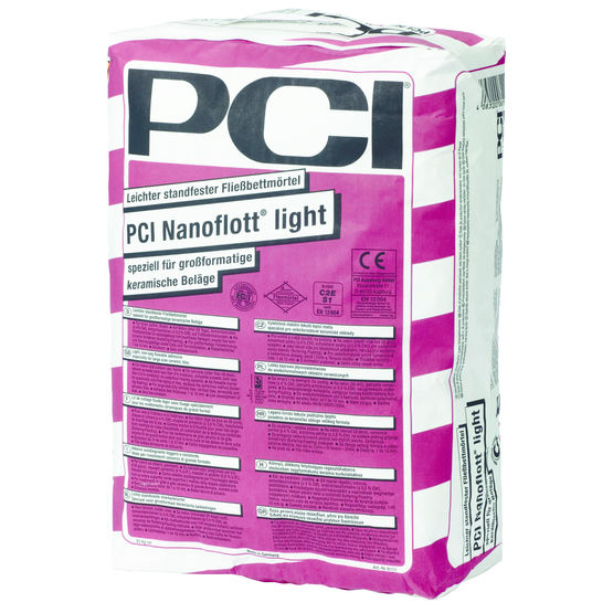 Colle pour carreau grand format évitant les risques d&#039;affaissement | PCI Nanoflott Light
