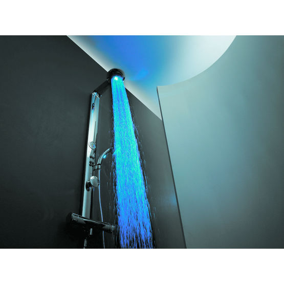 Colonne de douche à éclairage coloré intégré | Hansacolourshower