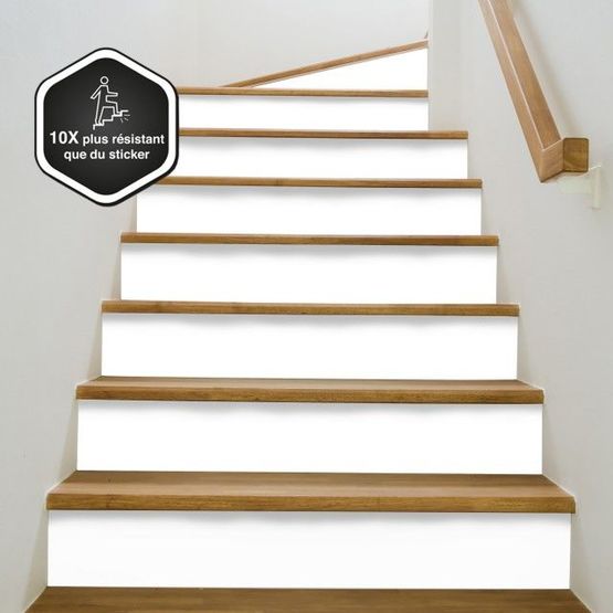 Contremarche d’escalier décorative en plusieurs coloris et prête à poser | Contremarche unie