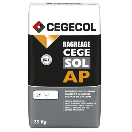 Enduit de ragréage de sol autolissant classé P3 à base de sulfate de calcium | CEGESOL AP