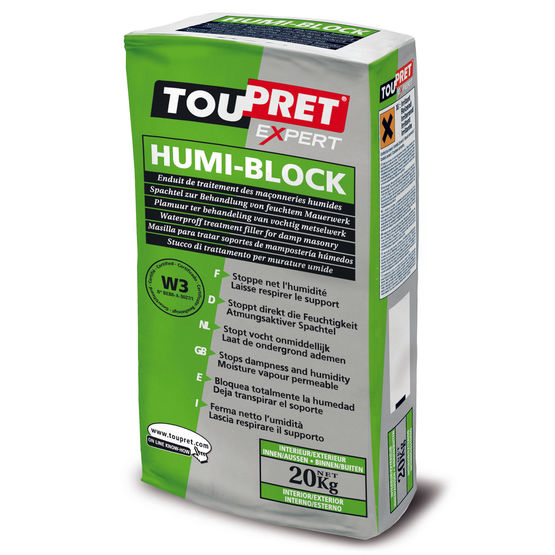 Enduit pour traitement antihumidité de maçonneries | Toupret Humi-Block