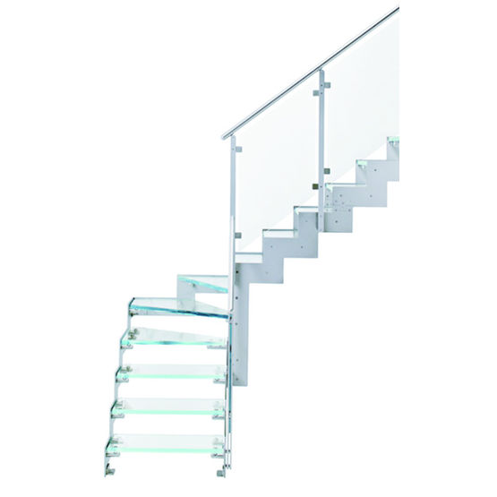 Escalier autoportant verre et acier | Flyer Glass