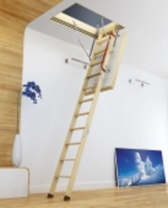  Escalier escamotable avec échelle en bois | LWL Extra FAKRO - Escalier en bois