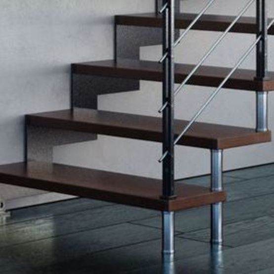 Escalier minimaliste en acier pour intérieurs | Daisy 