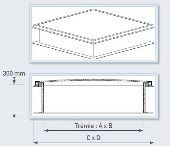 Exutoire DENFC à commande pneumatique pour toitures étanches | DP610 PN Etanchéité - produit présenté par 2CA CONCEPT COMPOSITES AUVERGNE