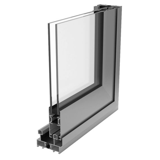 Fenêtre à profilé aluminium multichambres de 77 mm de profondeur | CRS-77