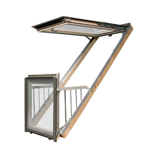 Fenêtre de toit transformable en balcon | FGH-V P2 Galeria - produit présenté par FAKRO