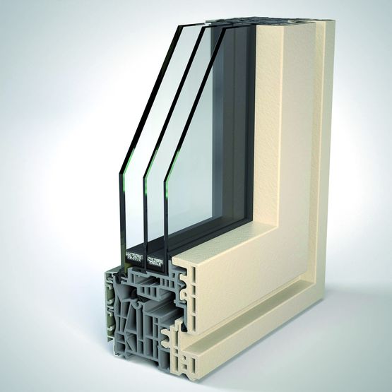  Fenêtre en aluminium et PVC recyclé à vitrage extérieur collé | Fin-Project ForRes Nova Plus - FINSTRAL