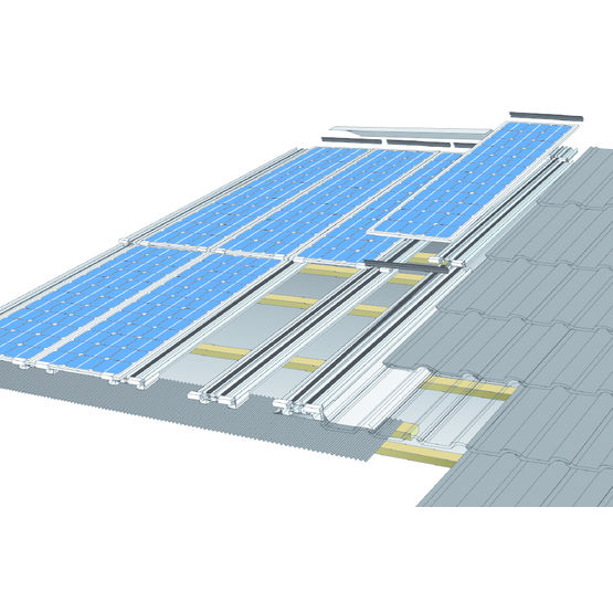 Fixation de modules photovoltaïques sans cadre | Solarroof III