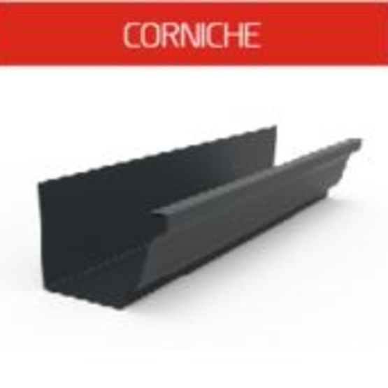  Gouttière corniche, rectangulaire ou demi-ronde en aluminium laqué coloré | Gouttière - ARALTEC