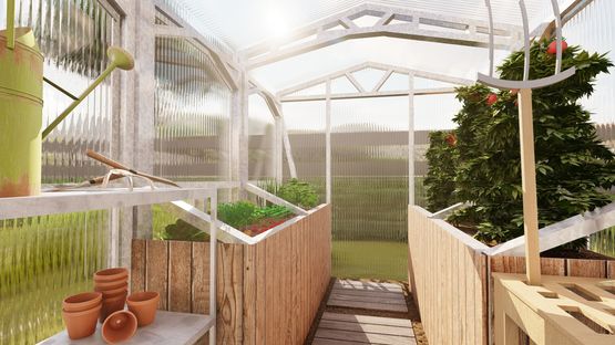  Kit de serre 6 m² avec bacs à plante intégrés- qualité pro à monter soi-même - BATI-FABLAB 