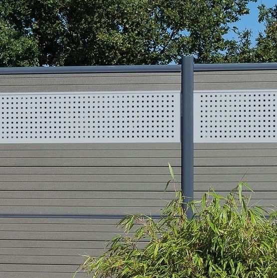  Lame de décoration en aluminium ou verre | Kit Déco pour clôtures en finition sablée - Clôture en bois