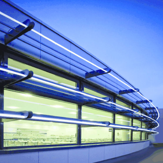 Lames brise-soleil aluminium et LED | Airfoil Lux - produit présenté par CS FRANCE