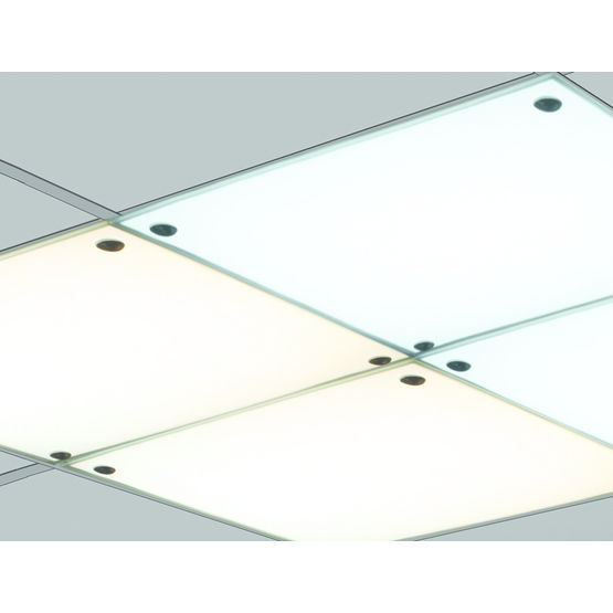 Luminaire coloré pour plafond modulaire | Dalle Interactive
