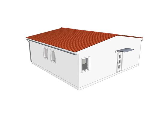 Maison modulaire plain-pied en kit prêt à monter - avec chambre et bureau - Spécial export