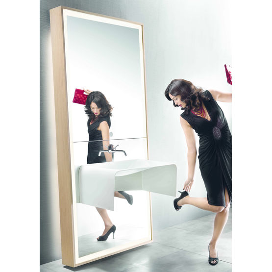 Meuble-miroir à vasque et mitigeur intégrés | Image d&#039;O
