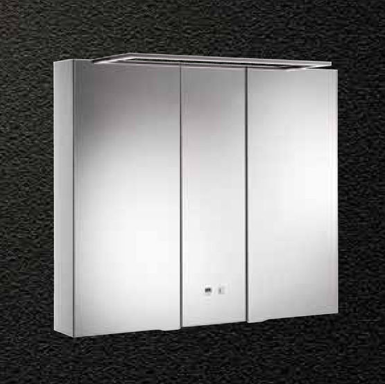  Meuble miroir en aluminium à éclairage LED intégrée pour salle de bains | Alkor Basic - TRIGA PARTNERS