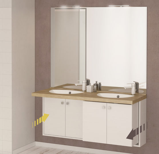  Meuble vasque de salle de bain rétractable et adaptable PMR | RETRACT - Lavabos PMR