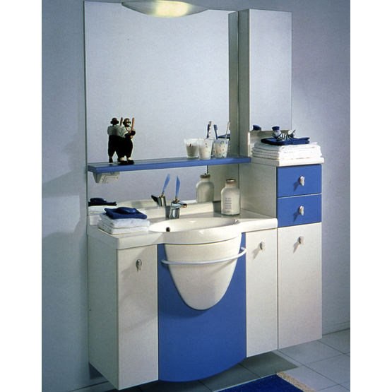 Meubles de salle de bains à plan vasque en marbre de synthèse | Imagine