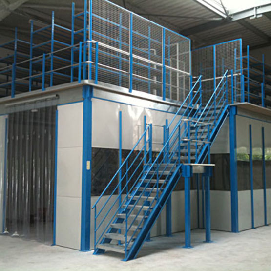 Mezzanine industrielle pour extension d&#039;espaces de stockage | Plateforme de stockage - produit présenté par RAYONOR