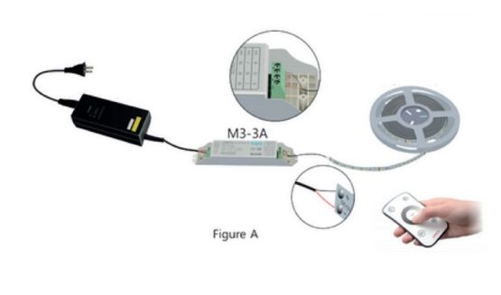  Mini-contrôleur Led  + télécommande pour Led Dimmable 1 couleur | FLRF01300001 - NÉON FRANCE