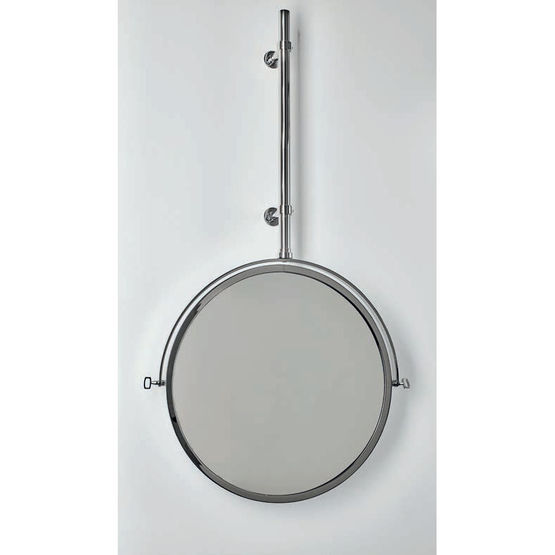  Miroir de salle de bain rond finition nickel ou laiton  | Please Watch your Head - Miroirs
