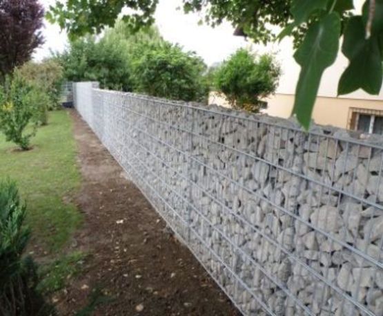  Mur de clôture en gabions | Clôture mince en gabions - Gabions