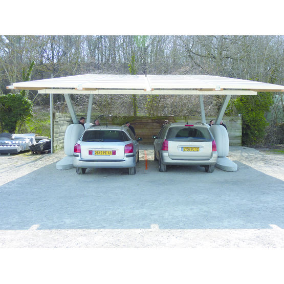 Ombrière de parking extérieur à panneaux photovoltaïques | Sun4park