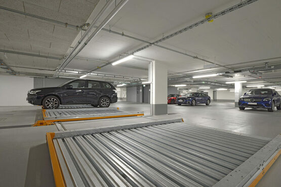 Palettes de parking à déplacement transversal ou longitudinal | PE / PH / PQ - produit présenté par SDEI / KLAUS MULTIPARKING FRANCE