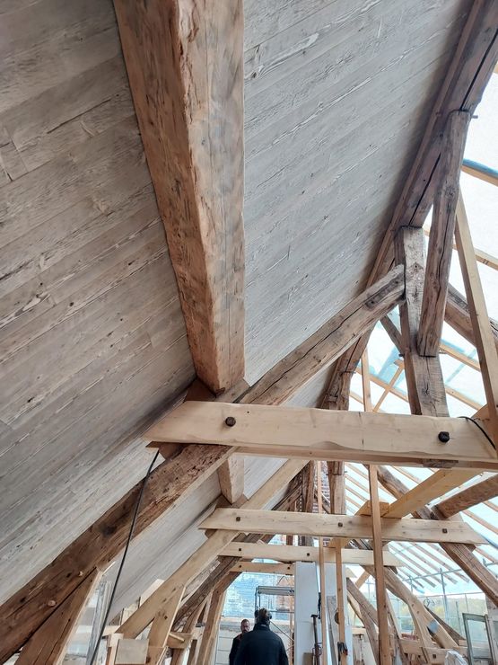  Panneau d&#039;isolation de toiture en bois massif ciré | Usystem Roof OS Wood Greige - UNILIN INSULATION 