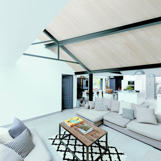 Panneau d&#039;isolation de toiture en peuplier massif | Usystem Roof OS Wood Beige