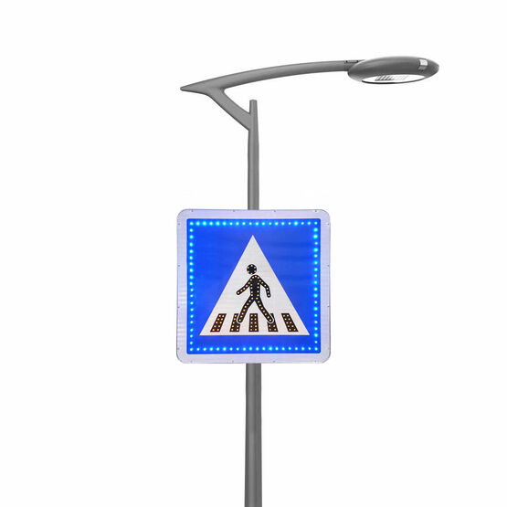  Panneau lumineux clignotant pour passage piéton | TRAFIC  - Signalétique de sécurité