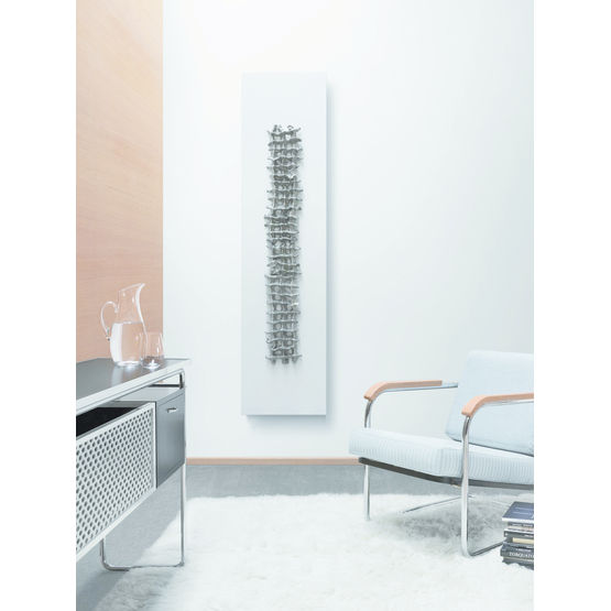 Panneau rayonnant électrique à sculpture céramique en façade | Arteplano Raku Electrique