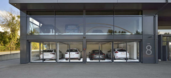 Parkings semi-automatiques pour stockage de 3 à 29 véhicules adjacents et superposés | T 6100/ 6200/ 6300 - produit présenté par SDEI / KLAUS MULTIPARKING FRANCE