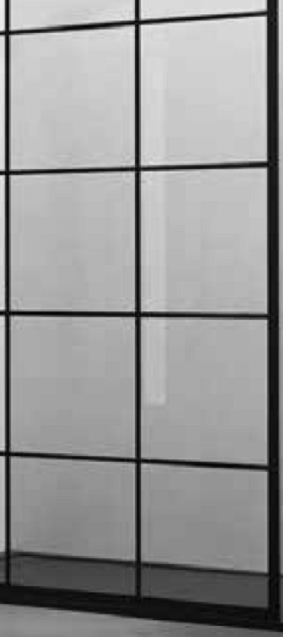  Paroi de douche en verre transparent avec design en carreaux | Screen Black Chess - NEWSANIT