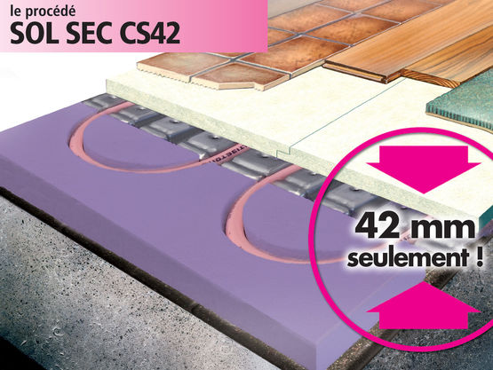  Planchers chauffants secs basse température | Sol Sec A18 / Sol Sec CS42 - MULTIBÉTON