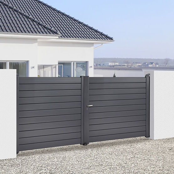Portails battants, coulissants ou portillons et clôtures, en aluminium  | Optimo