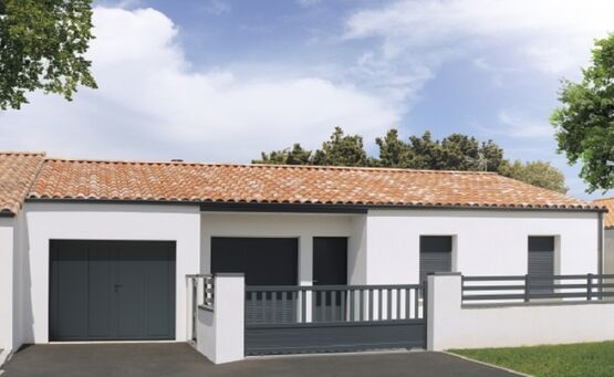  Porte de garage aluminium personnalisable | CYLLÈNE - Porte battante de garage