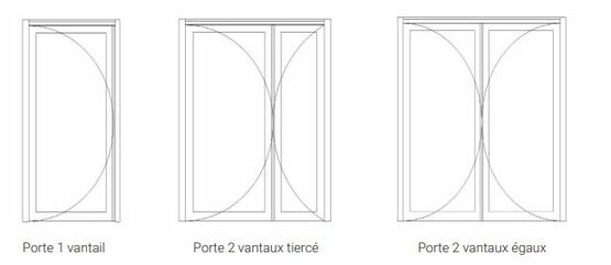 Porte va et vient 1 vantail / 2 vantaux en profilé rond acier | Gamme SteelTeq  - produit présenté par ERIBEL