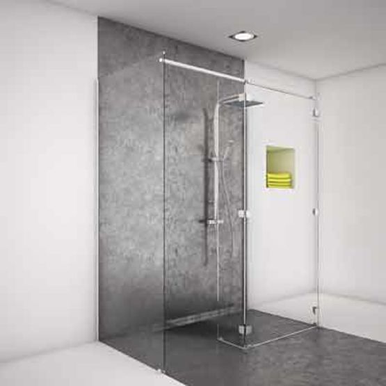 Quincaillerie miniature pour paroi de douche sans joints ni cornières | Walk-In - produit présenté par ADLER SAS