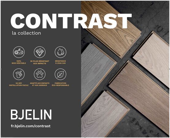 Revêtement de sol en bois densifié | Woodura Planks DALSHULT 3.0 XL - produit présenté par BJELIN 
