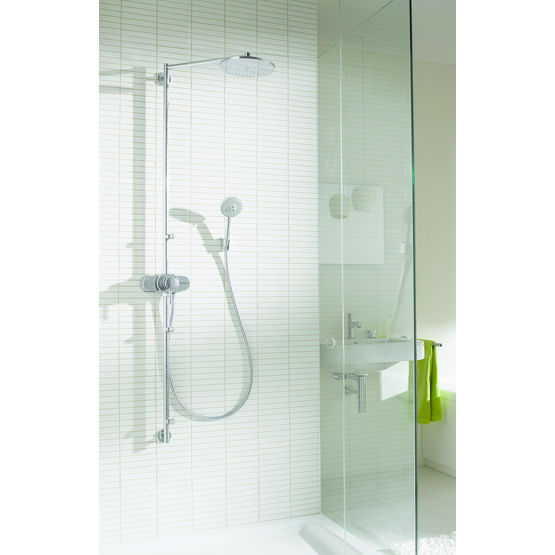 Robinetterie pour douche en laiton chromé | Showerpipe Swing